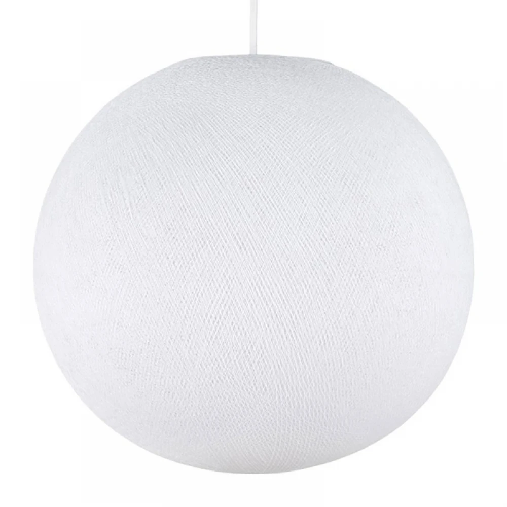 Φωτιστικό Σφαίρα Λευκό Από Νήμα Πολυεστέρα M-36cm - 100% Χειροποίητο Creative Cables