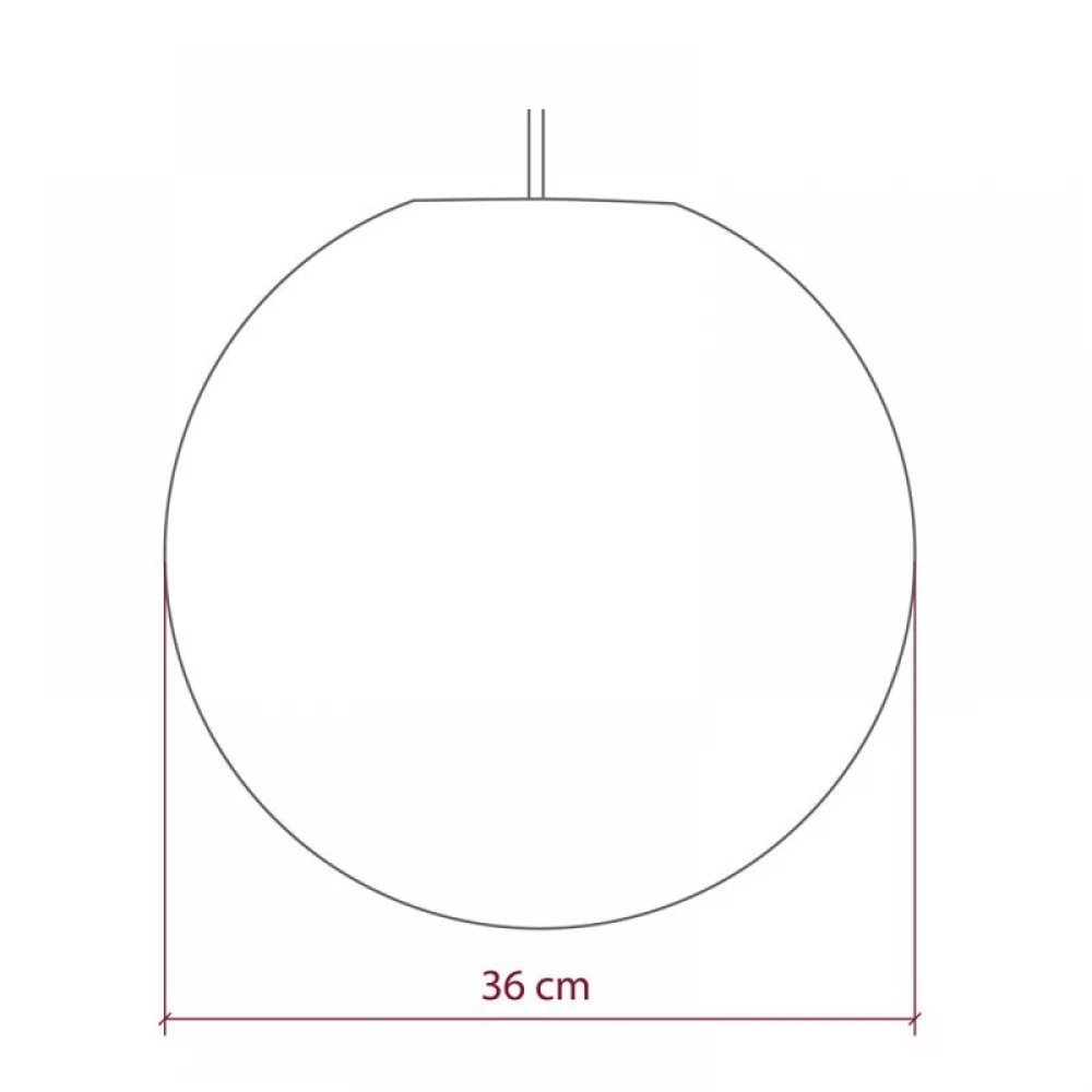 Φωτιστικό Σφαίρα Λευκό Από Νήμα Πολυεστέρα M-36cm - 100% Χειροποίητο Creative Cables