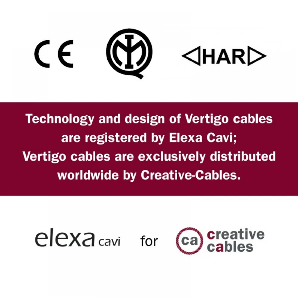 Στρόγγυλο Υφασμάτινο Καλώδιο Vertigo HD ERM44 Ironman Creative Cables