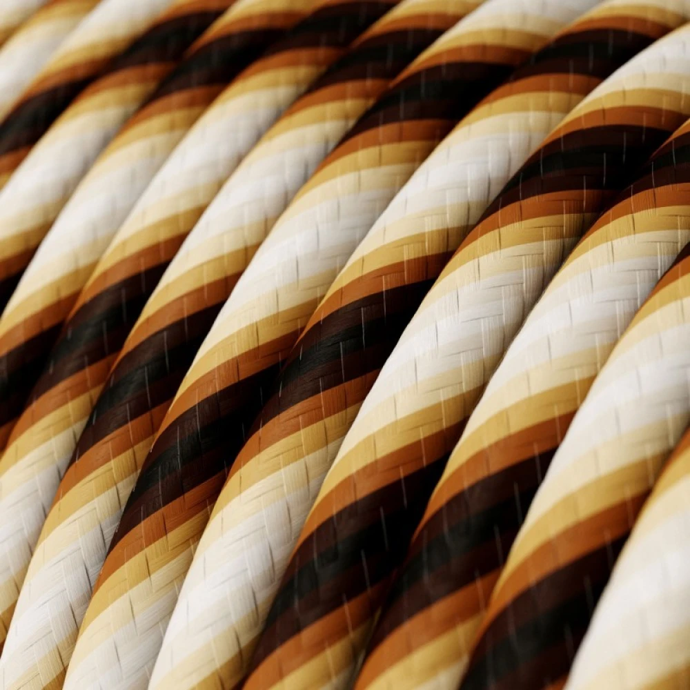 Στρόγγυλο Υφασμάτινο Καλώδιο Vertigo HD ERM61 Fade Καφέ Creative Cables