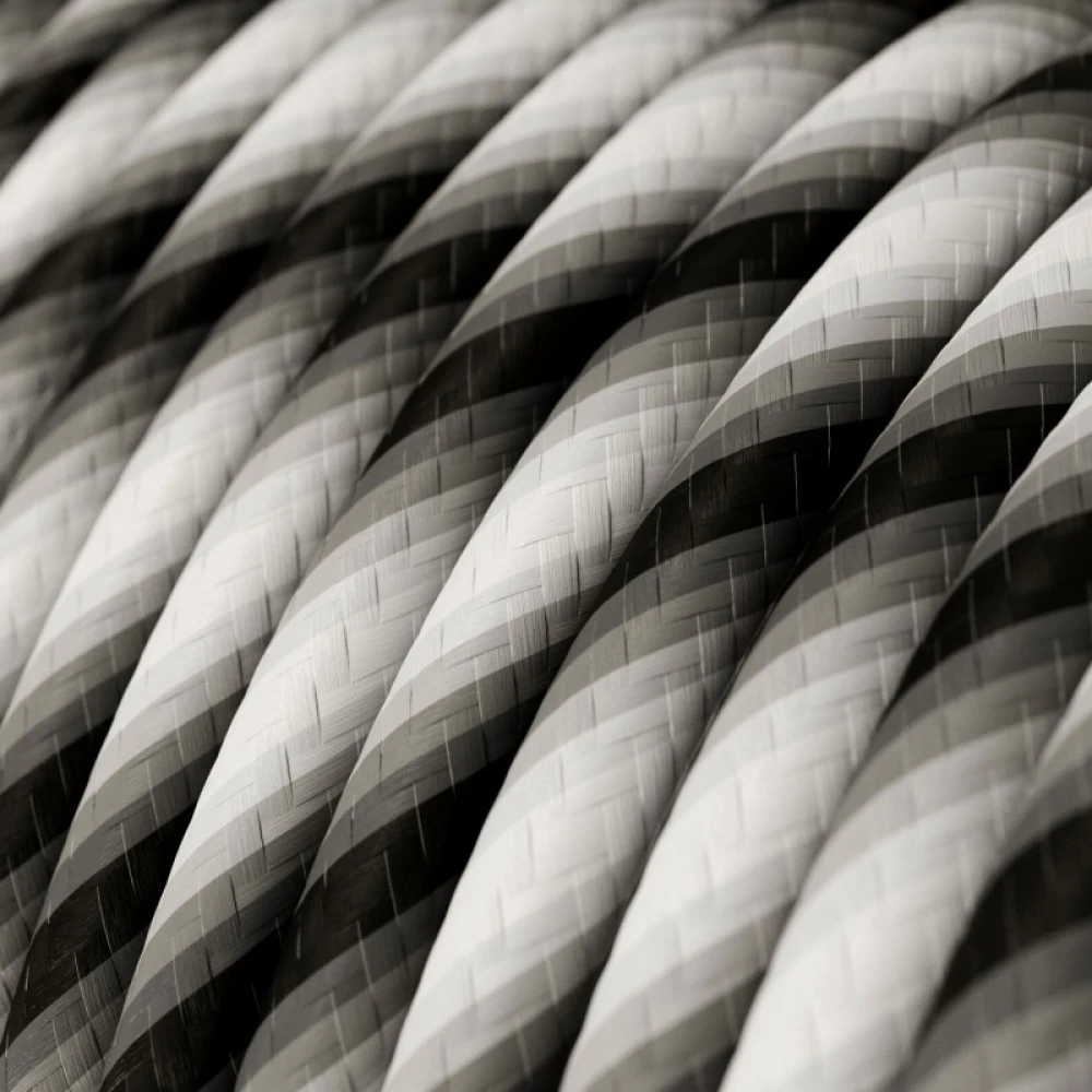 Στρόγγυλο Υφασμάτινο Καλώδιο Vertigo HD ERM63 Fade Γκρι Creative Cables