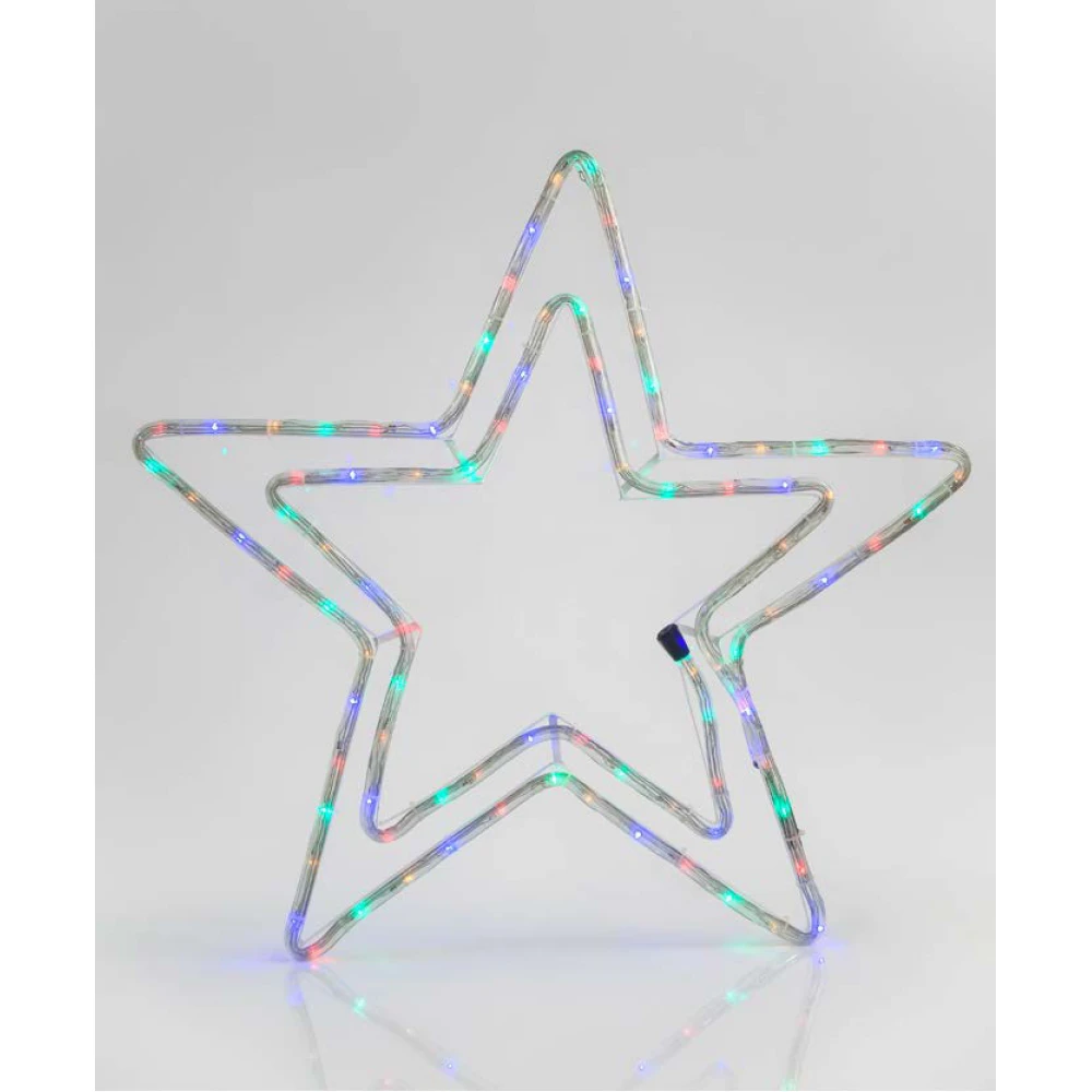 LED Φωτοσωλήνας Αστέρι Αδιάβροχος IP44 Χρωματιστό 55x56 72 LED Magic Christmas