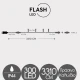 Σειρά 300 Flash LED 5mm Aνα 10cm Με Πράσινο Κάλωδιο Θερμά Λευκά LED ΙΡ44