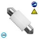 Σωληνωτός LED Κεραμικός 36mm 12V Can Bus με 2 SMD 3030 Ψυχρό Λευκό GloboStar