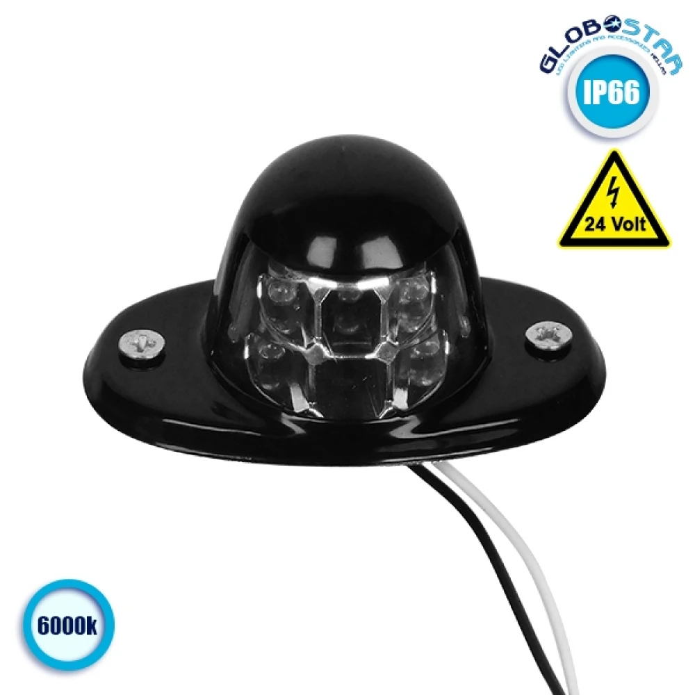 LED Φώτα Πινακίδας Φορτηγών BULLET IP66 6 SMD 3 Watt 24 Volt Λευκό 6000k GloboStar