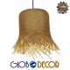 Vintage Κρεμαστό Φωτιστικό Οροφής Μονόφωτο Μπέζ Ξύλινο Rattan Φ28 GloboStar LΕΕGAR