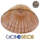 Vintage Κρεμαστό Φωτιστικό Οροφής Μονόφωτο Μπεζ Ξύλινο Rattan Φ45 GloboStar NATH