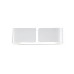 Μεταλλική Απλίκα Δίφωτη Σε Λευκό Χρώμα 2 x 60W E27 CLIP AP2 SMALL IDEAL LUX