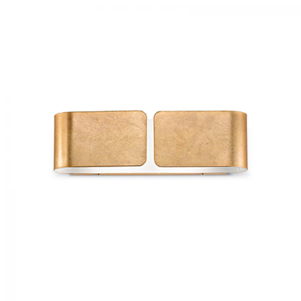 Μεταλλική Απλίκα Δίφωτη Σε Χρυσό Χρώμα 2 x 60W E27 CLIP AP2 SMALL IDEAL LUX