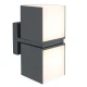 LED Επιτοίχιο Φωτιστικό Σε Σκούρο Γκρι 23W IP54 CUBA LUTEC