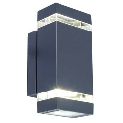 LED Απλίκα Εξωτερικού Χώρου Τετράγωνη Up - Down Light 7W IP44 FOCUS LUTEC