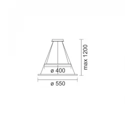 LED Κρεμαστό Φωτιστικό Αλουμίνιο Σε Καφέ 60W 5700Lm 3000K Spotlight