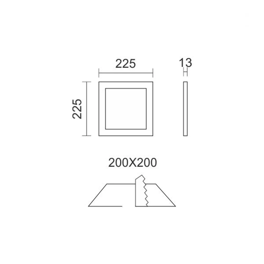 Τετράγωνο LED Panel Slim Downlight 18W SMD 4000K SpotLight