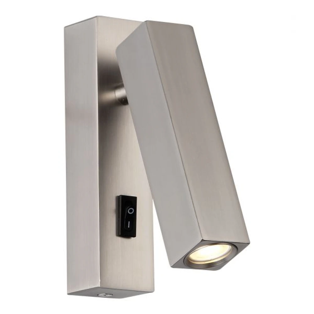 LED Απλίκα Τοίχου Με Διακόπτη Νικέλ Ματ 3W COB 240Lm Spotlight