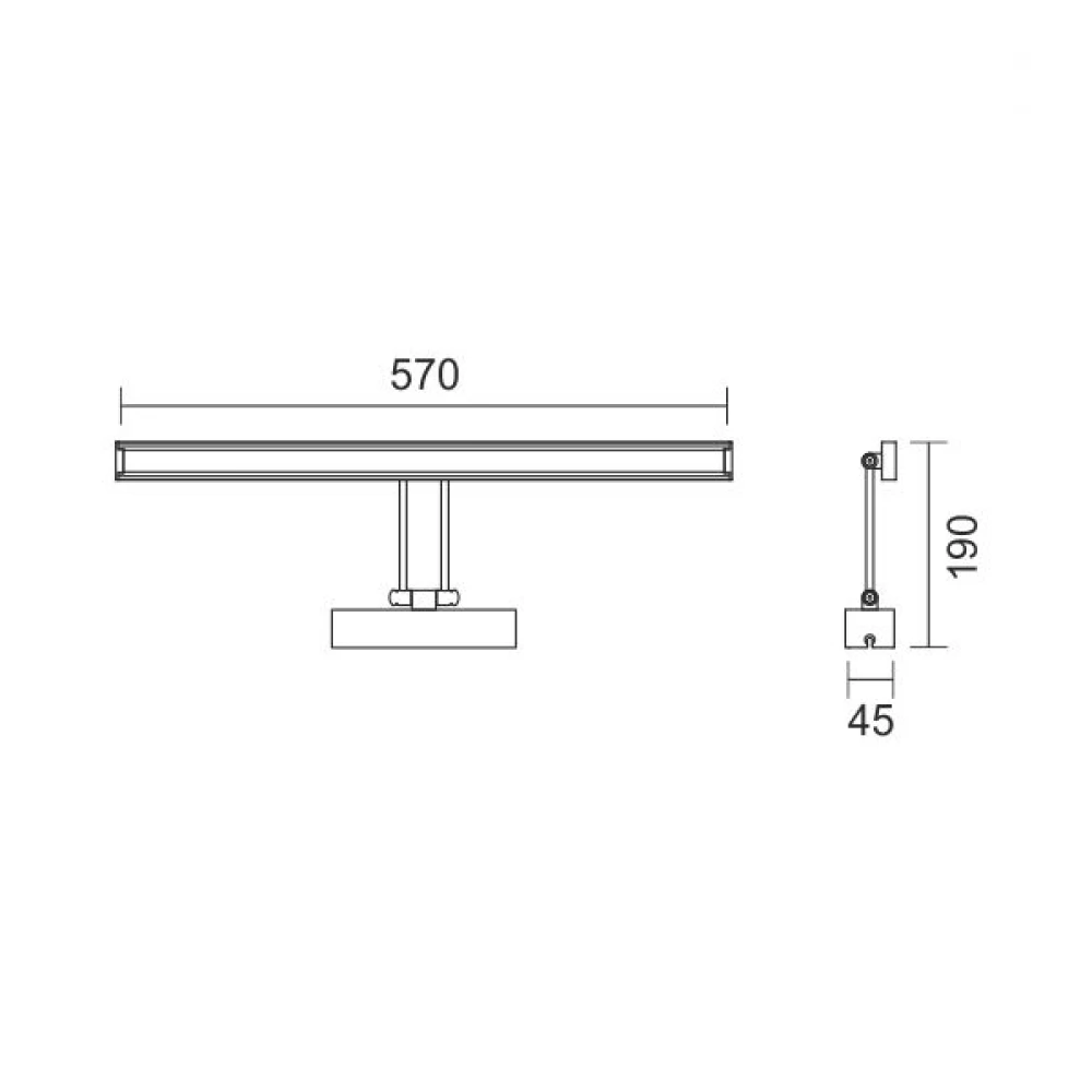 Φωτιστικό Μπάνιου Μεταλλικό Σε Χρώμιο LED SMD 12W IP20 Spotlight