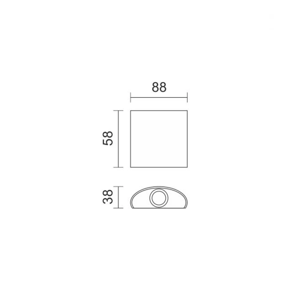 LED Απλίκα Τοίχου Λευκή 2x1W IP44 Spotlight