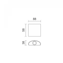 LED Απλίκα Τοίχου Λευκή 2x1W IP44 Spotlight