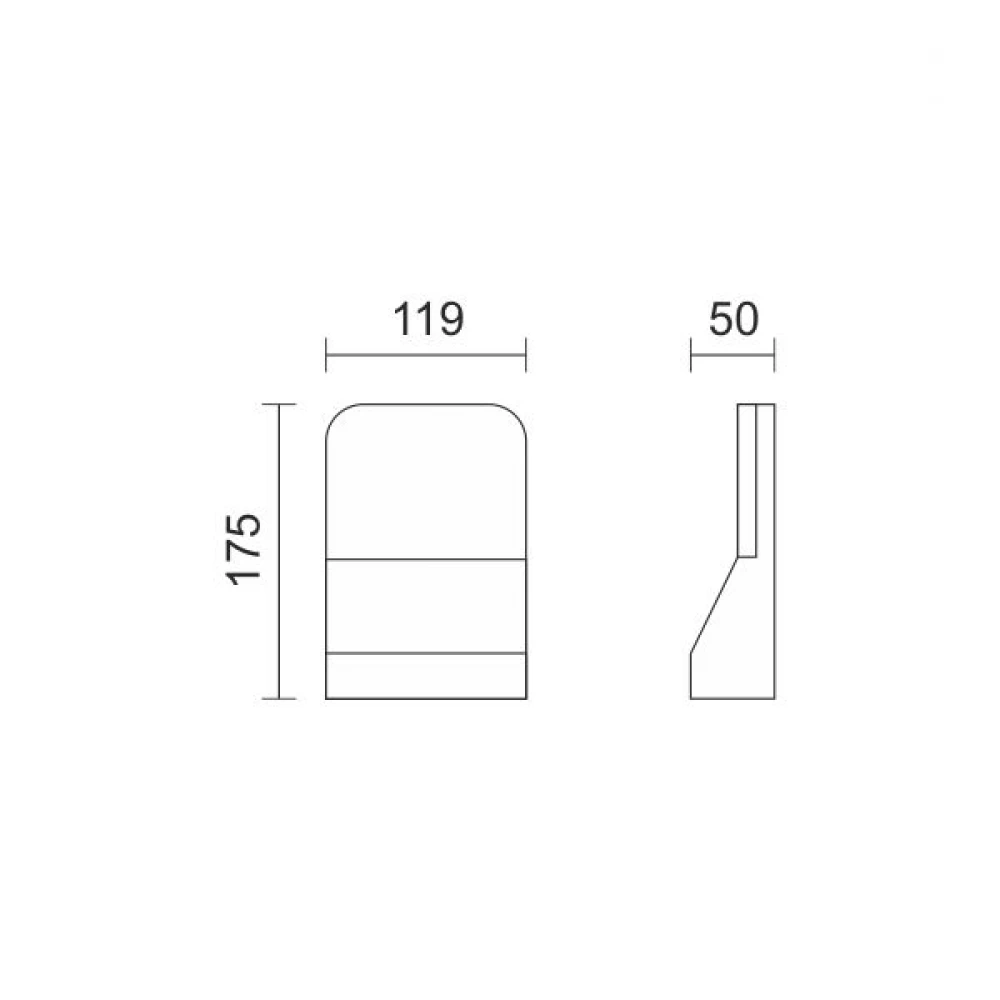 LED Απλίκα Εξωτερικού Χώρου Αλουμινίου 7W IP44 Spotlight