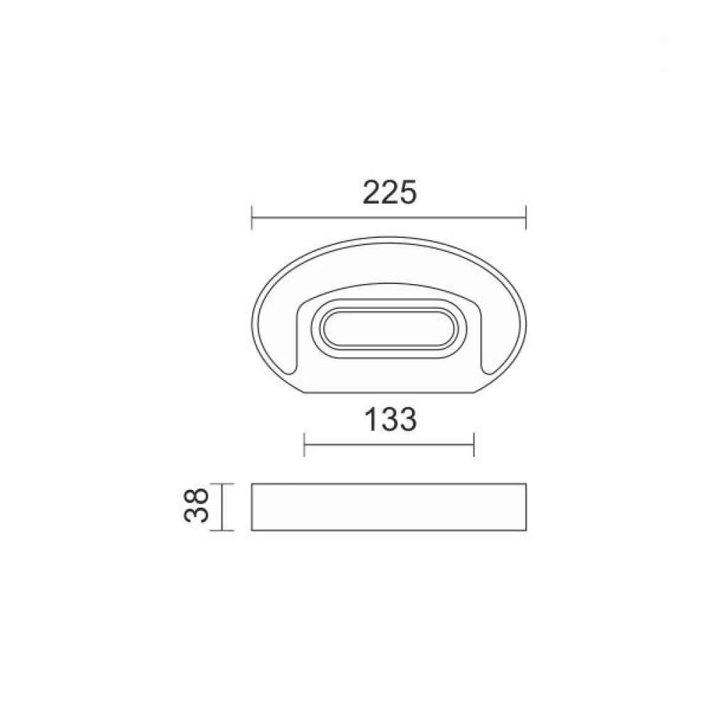 LED Απλίκα Εξωτερικού Χώρου Αλουμινίου Σε Μαύρο Χρώμα 6W Spotlight