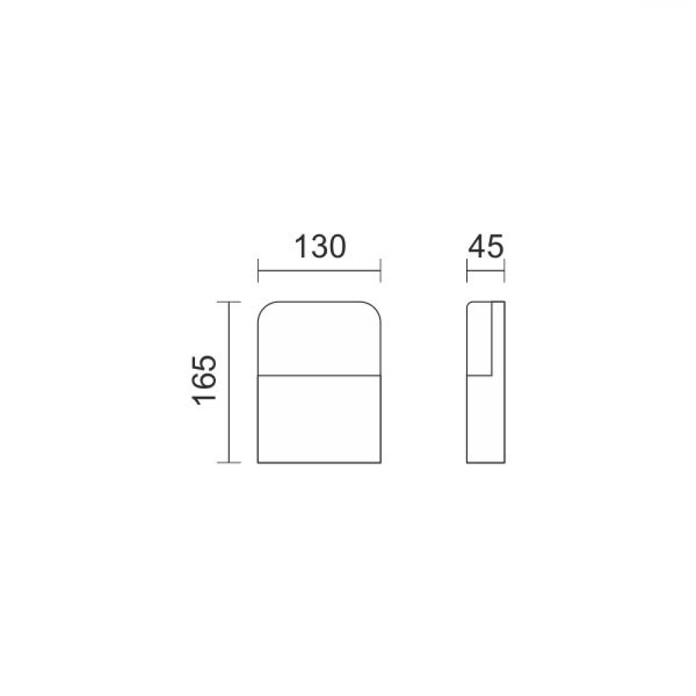 LED Απλίκα Εξωτερικού Χώρου Αλουμινίου 6W IP44 Spotlight