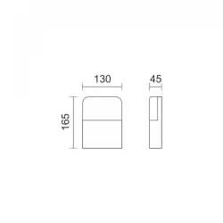 LED Απλίκα Εξωτερικού Χώρου Αλουμινίου 6W IP44 Spotlight