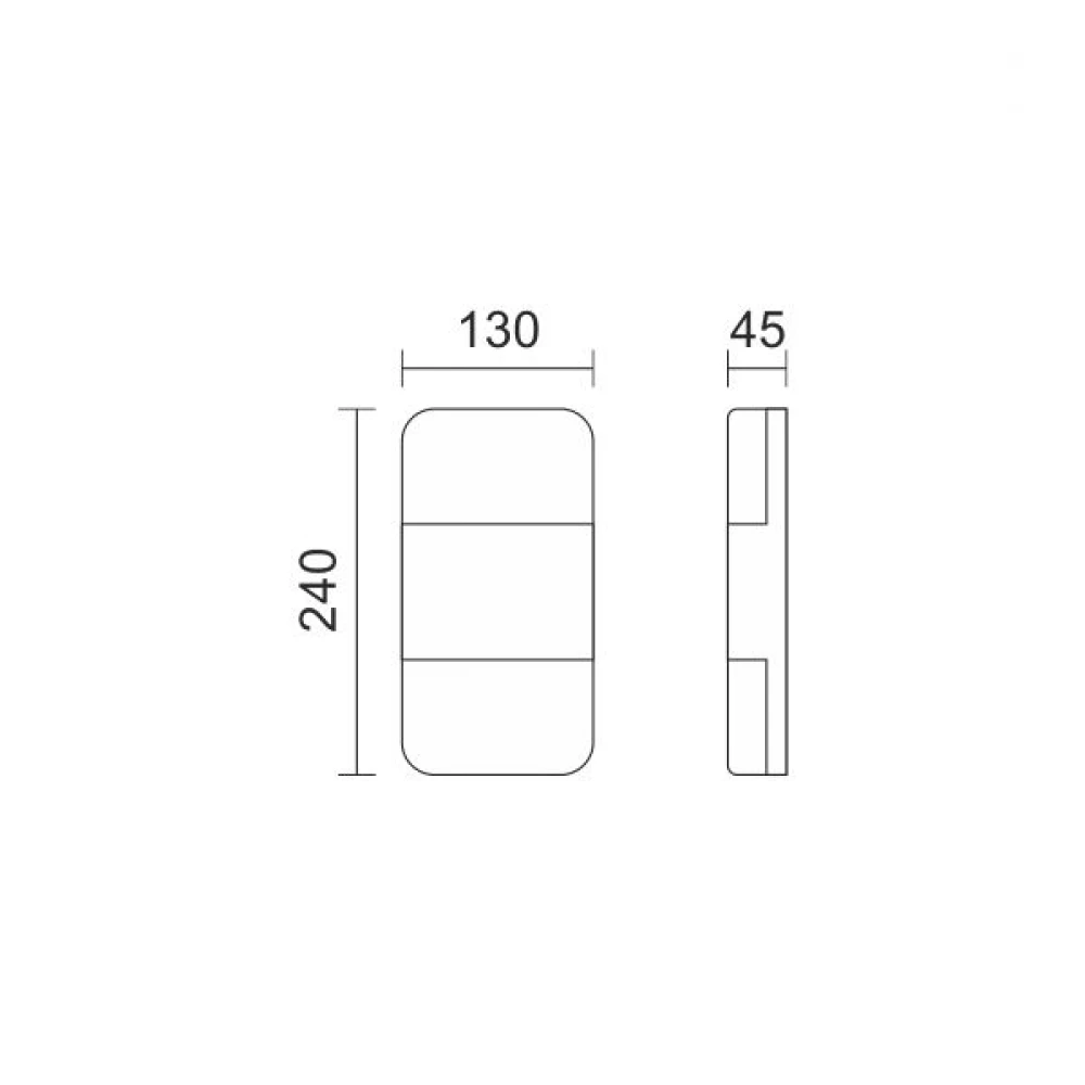 LED Απλίκα Εξωτερικού Χώρου Αλουμινίου 2 x 6W IP44 Spotlight