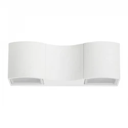 LED Απλίκα Εξωτερικού Χώρου Λευκή Αλουμινίου 2 x 5W IP44 Spotlight