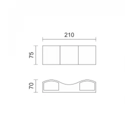 LED Απλίκα Εξωτερικού Χώρου Λευκή Αλουμινίου 2 x 5W IP44 Spotlight