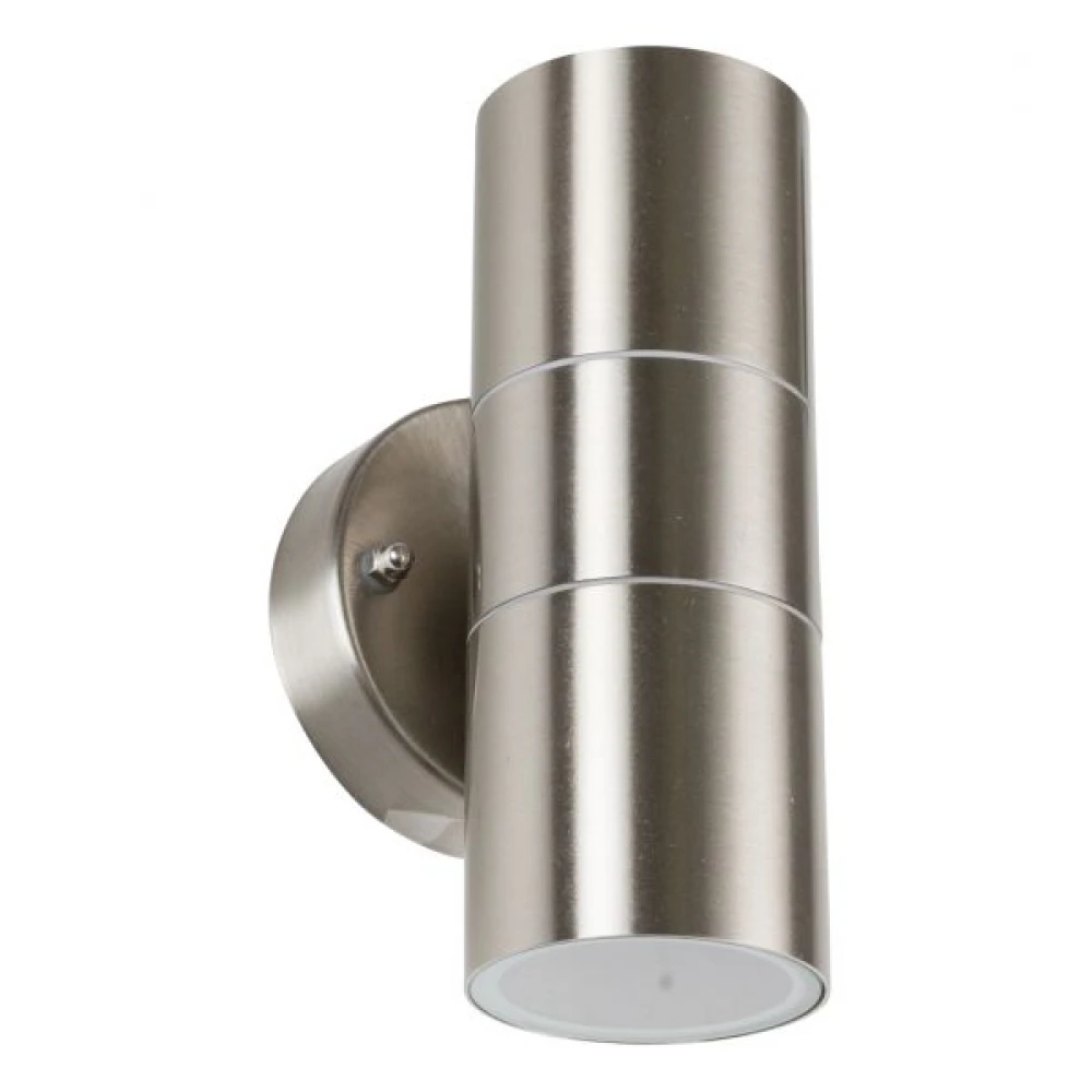 LED Απλίκα Εξωτερικού Χώρου Ανοξείδωτη 2x 7W GU10 IP44 Spotlight