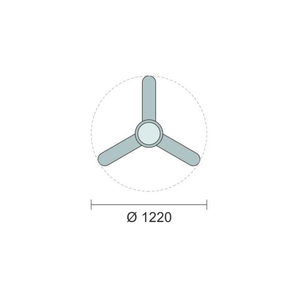 Ανεμιστήρας Οροφής Με Τρία Ξύλινα Πτερύγια Σε Λευκό Χρώμα - LED 24W Spotlight