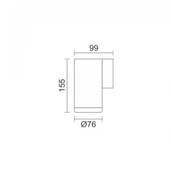 LED Απλίκα Εξωτερικού Χώρου Σε Μαύρο Χρώμα 1 x 4W 160Lm IP54 Spotlight