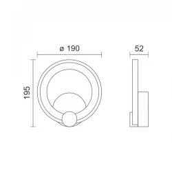 LED Απλίκα Τοίχου Κυκλική Σε Λευκό 6W 3000K Spotlight