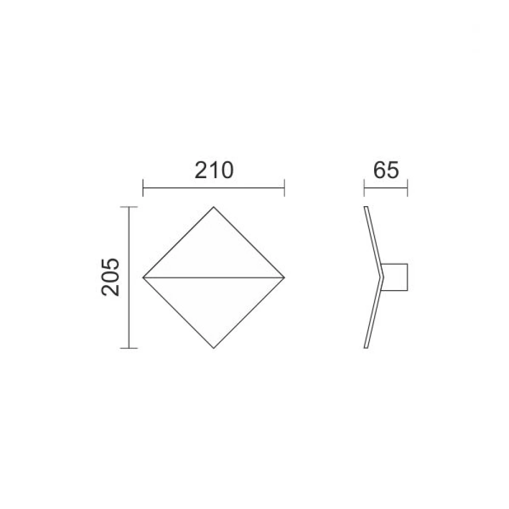 LED Απλίκα Τοίχου Αλουμινίου 6W 3000K Spotlight