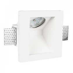 Γύψινο Χωνευτό Φωτιστικό Τοίχου GU10 120x120mm SpotLight
