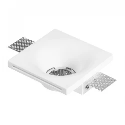 Γύψινο Χωνευτό Φωτιστικό Οροφής GU10 120x120mm SpotLight