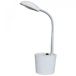 LED Φωτιστικό Γραφείου Εύκαμπτο Με Διακόπτη Σε Λευκό Χρώμα 5W 4000K Spotlight