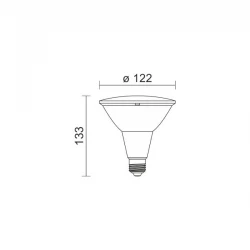 Λάμπα Led Γυάλινη Μπλε 15W 1200lm 60° SpotLight