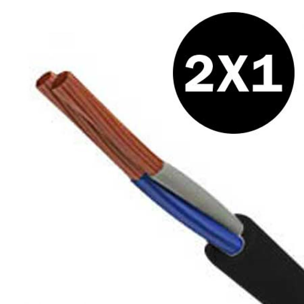 Καλώδιο Ηλεκτρολογικό Εύκαμπτο H05VVF 2X1mm² Μαύρο Και Λευκό UNL TOP ELECTRONIC