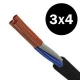 Καλώδιο Ηλεκτρολογικό Εύκαμπτο H05VVF 3X4mm² Σε Λευκό Και Μαύρο TOP ELECTRONIC