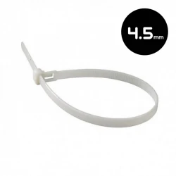 Δεματικά Καλωδίων Λευκά - Πλάτους 4.5mm Σε Διάφορα Μήκη 100τμχ TOP ELECTRONIC