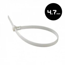 Δεματικά Καλωδίων Λευκά - Πλάτους 4.7mm Σε Διάφορα Μήκη 100τμχ TOP ELECTRONIC