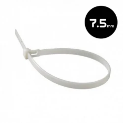 Δεματικά Καλωδίων Λευκά - Πλάτους 7.5mm Σε Διάφορα Μήκη 100τμχ TOP ELECTRONIC