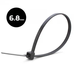 Δεματικά Καλωδίων Μαύρα - Πλάτους 6.8mm Σε Διάφορα Μήκη 100τμχ TOP ELECTRONIC