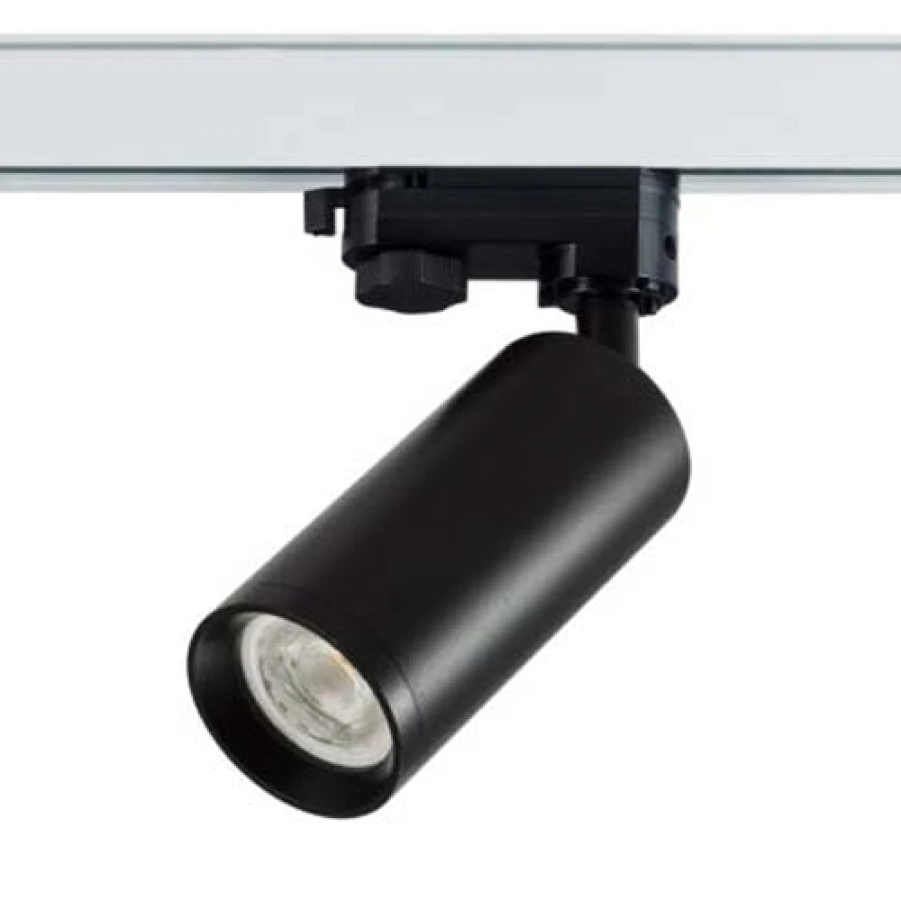 Σποτ Ράγας Για Λάμπα MR16 / GU10 Μαύρο Ματ Με Αντάπτορα Τριφασικής Ράγας UNIVERSE SAMBA