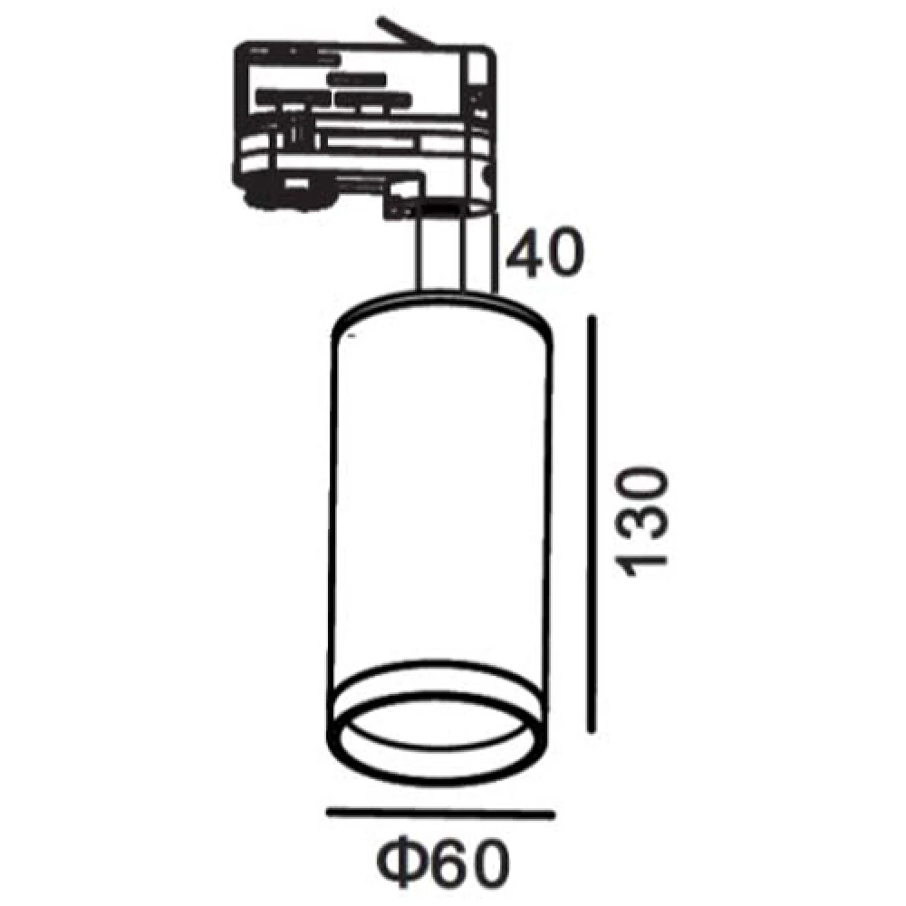 Σποτ Ράγας Για Λάμπα MR16 / GU10 Μαύρο Ματ Με Αντάπτορα Τριφασικής Ράγας UNIVERSE SAMBA