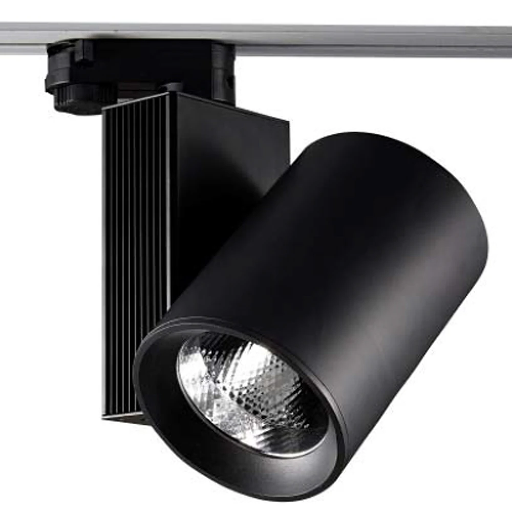 Σποτ Ράγας 30W LED COB 2700K Θερμό Λευκό Με Τριφασικό Αντάπτορα Μαύρο UNIVERSE