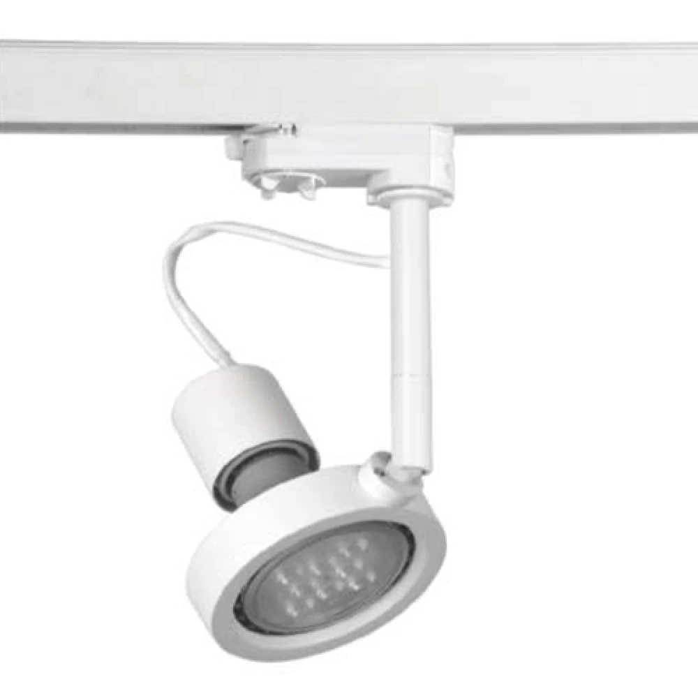 Σποτ Ράγας Για Λάμπα PAR30 / E27 Λευκό Ματ Με Αντάπτορα Τριφασικής Ράγας 100W max MTI UNIVERSE