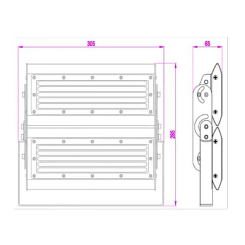 LED Προβολέας 100W DOB SMD 230V IP65 Ψυχρό 5000K Universe
