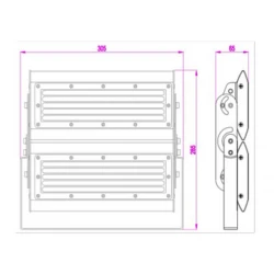 LED Προβολέας 100W DOB SMD 230V IP65 Ψυχρό 5000K Universe