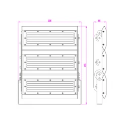 LED Προβολέας 150W DOB SMD 230V IP65 Universe